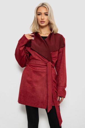 Жіночий кардиган однотонний, колір бордовий, 257R001