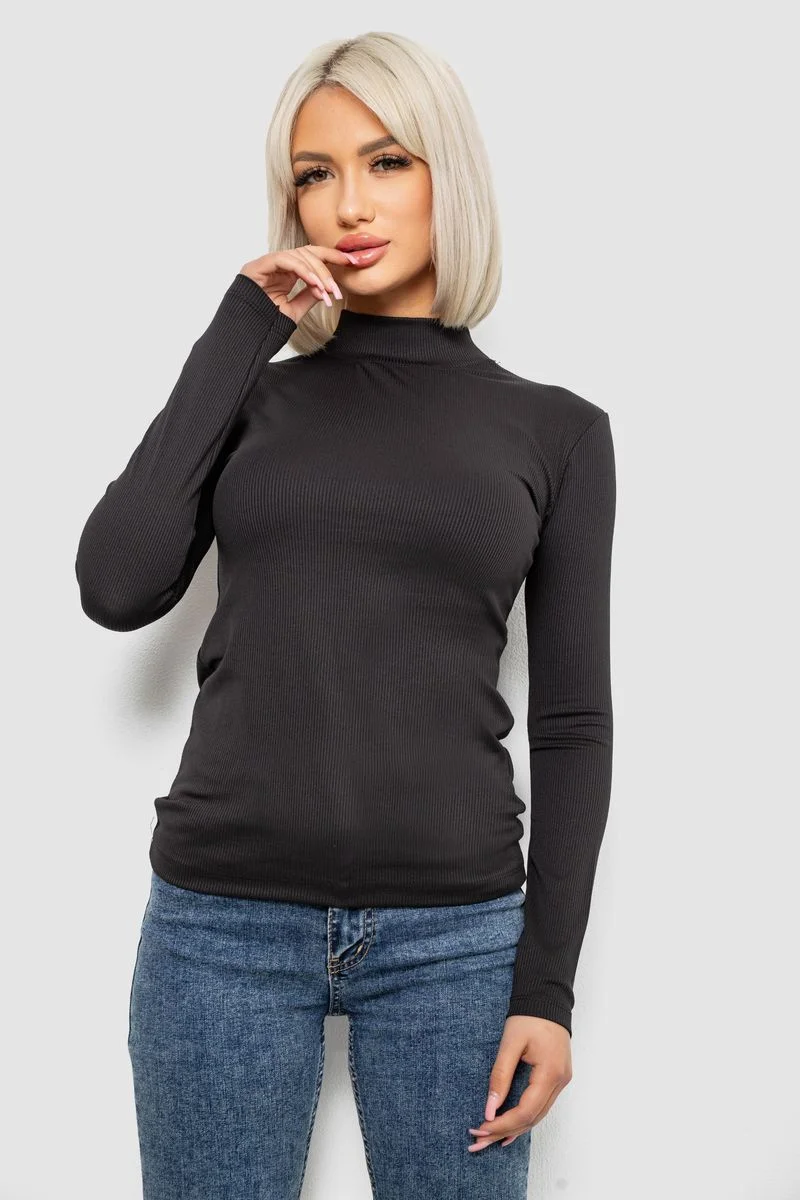 Гольф жіночий однотонний в рубчик